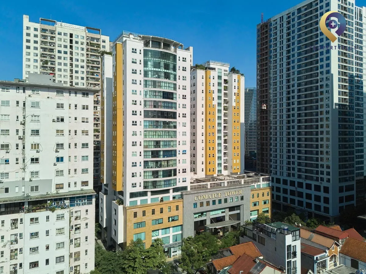 Toàn cảnh tòa nhà Comatce Tower nổi bật giữa khu vực Thanh Xuân